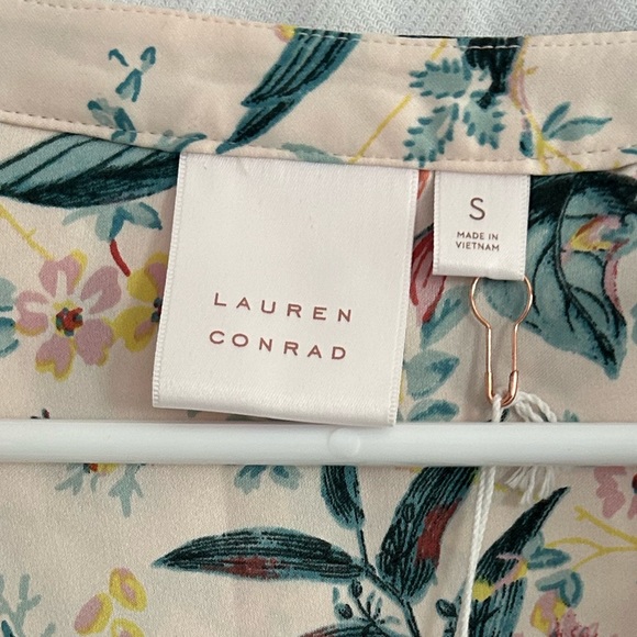 Women's LC Lauren Conrad Floral Lightweight Bomber Jacket Open Cardigan Size S - Picture 10 of 12